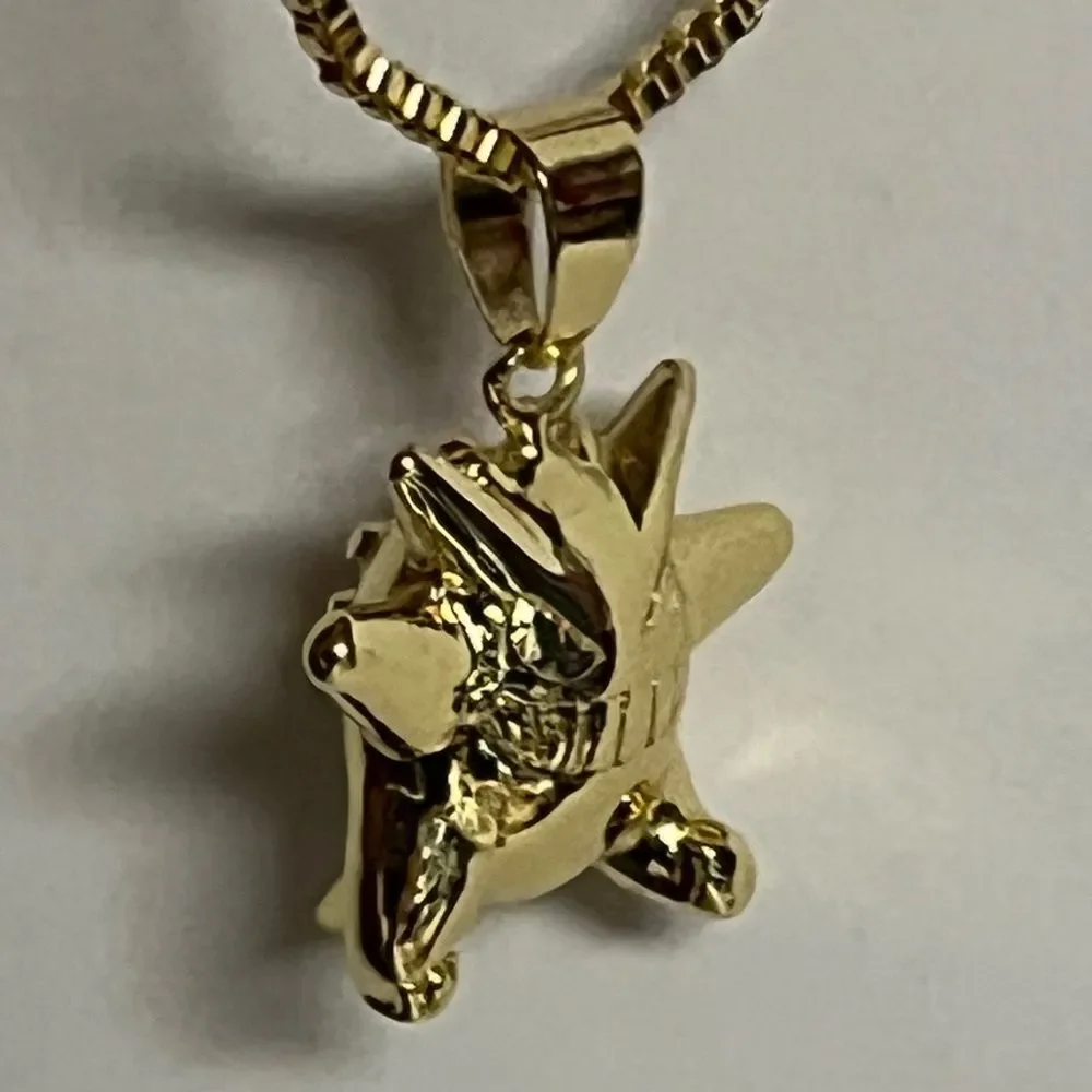 Gengar Pokemon Gold Tone Charm Pendant Necklace Adjustable Chain Anime